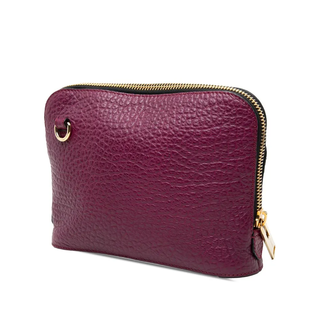 Burberry Leather Harrogate Crossbody Purple Leather Very good - Back View