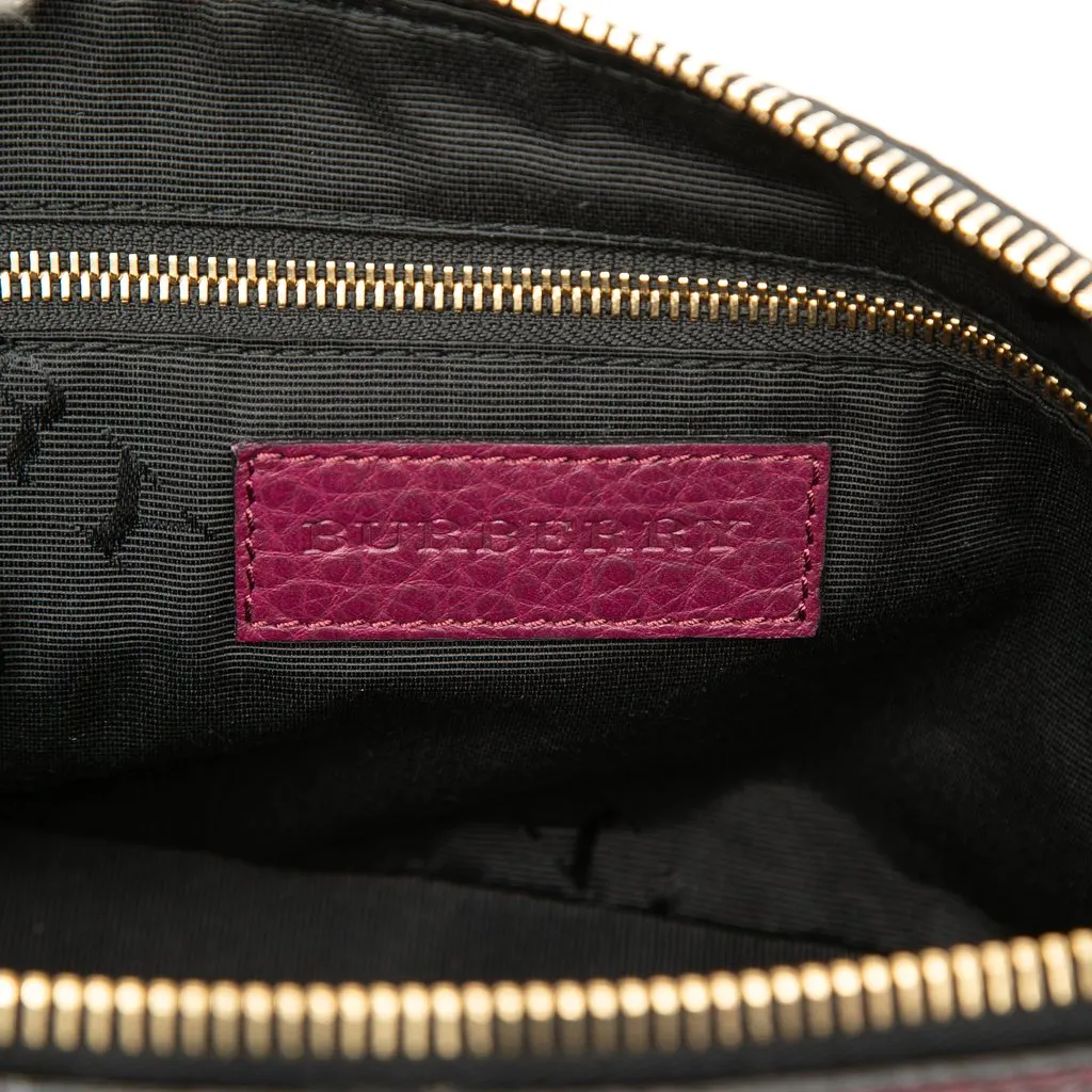 Burberry Leather Harrogate Crossbody Purple Leather Very good - Box View