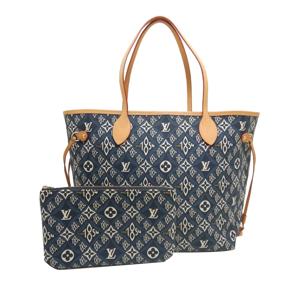 Louis Vuitton Monogram Jacquard Since 1854 Neverfull MM Blue Very good - Front View
