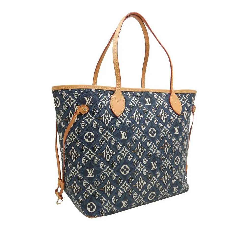 Louis Vuitton Monogram Jacquard Since 1854 Neverfull MM Blue Very good - Back View