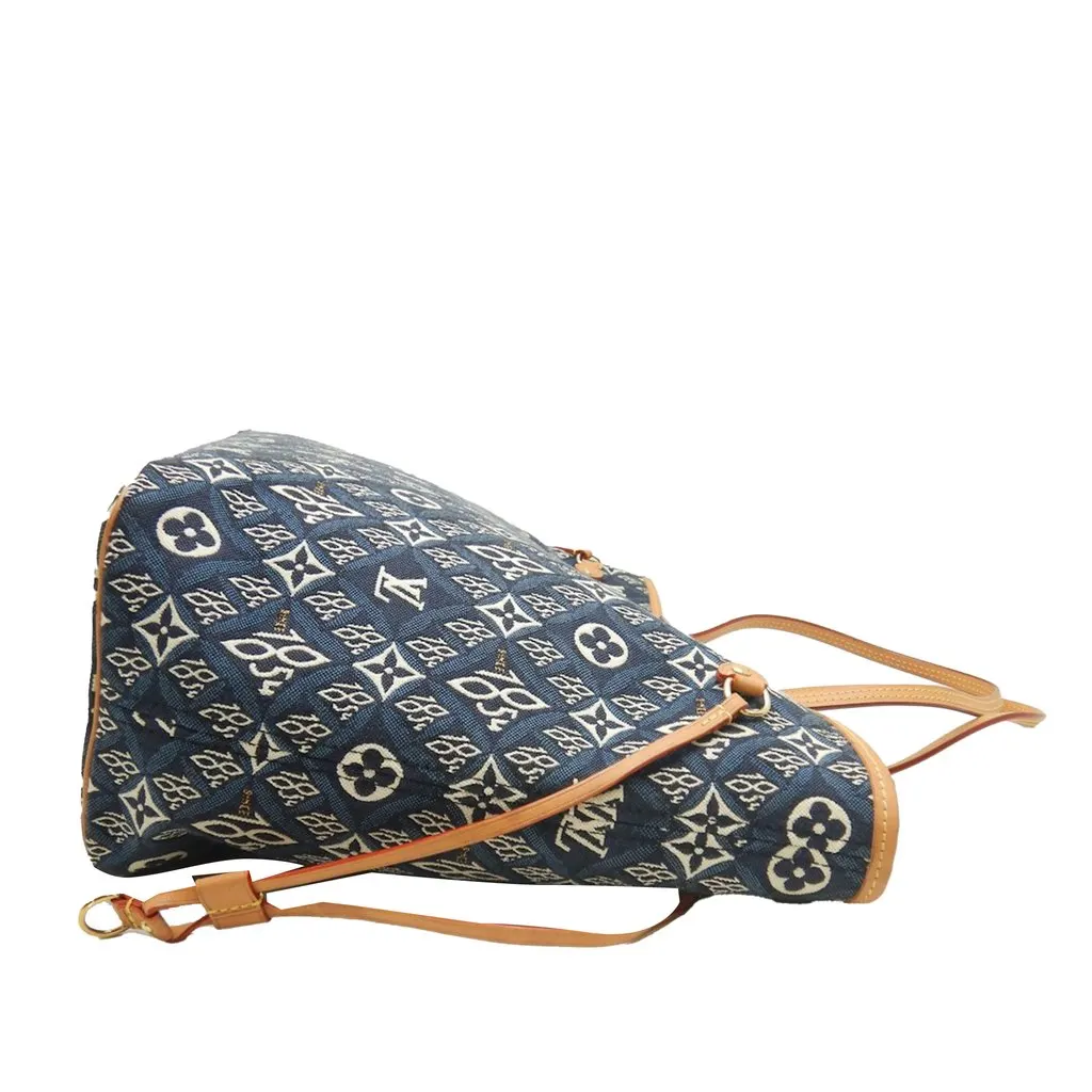 Louis Vuitton Monogram Jacquard Since 1854 Neverfull MM Blue Very good - Model View