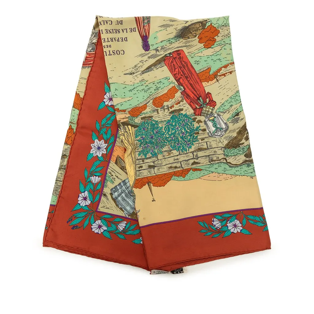 Hermès Costumes Des Departments Carre Silk Scarf 90