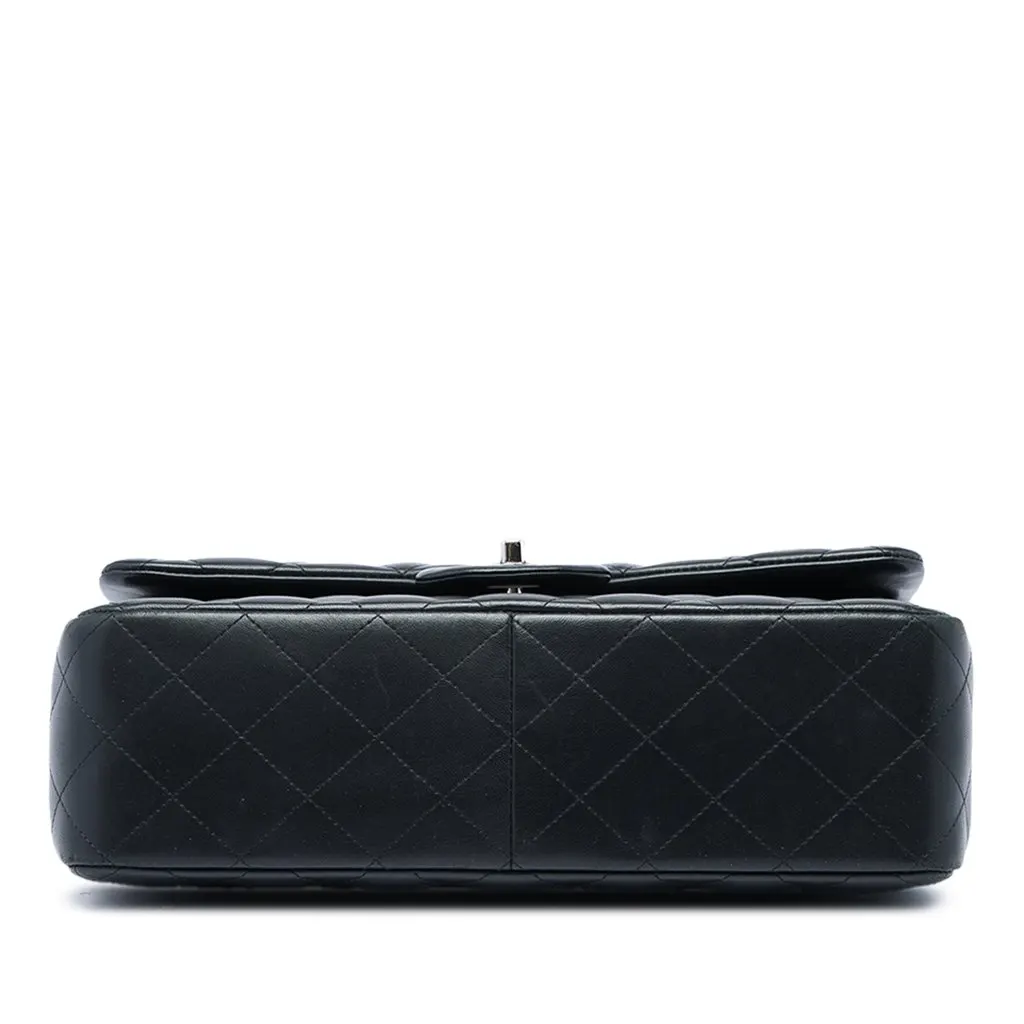 Chanel Jumbo Classic Lambskin Double Flap Black Leather Very good - Inside View