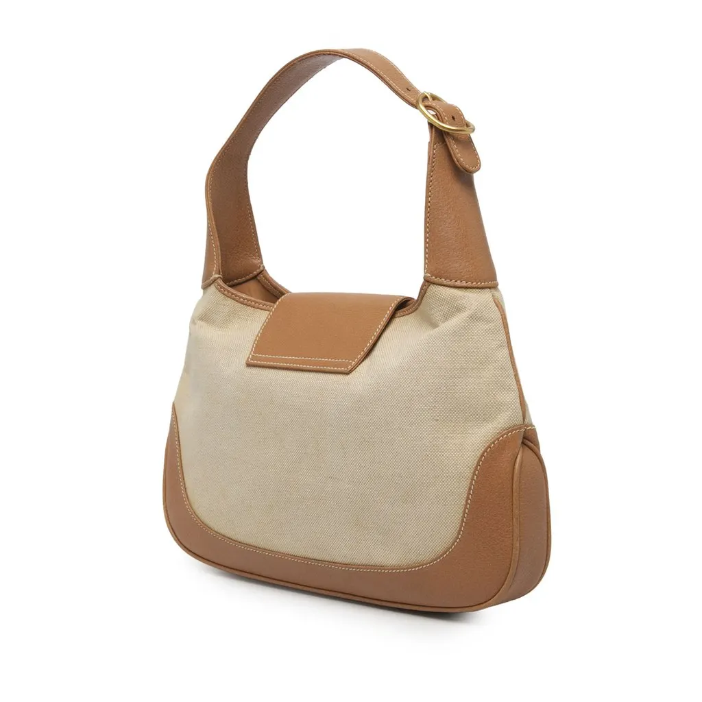 Gucci Medium Canvas Jackie 1961 Crossbody Beige Canvas Very good - Back View