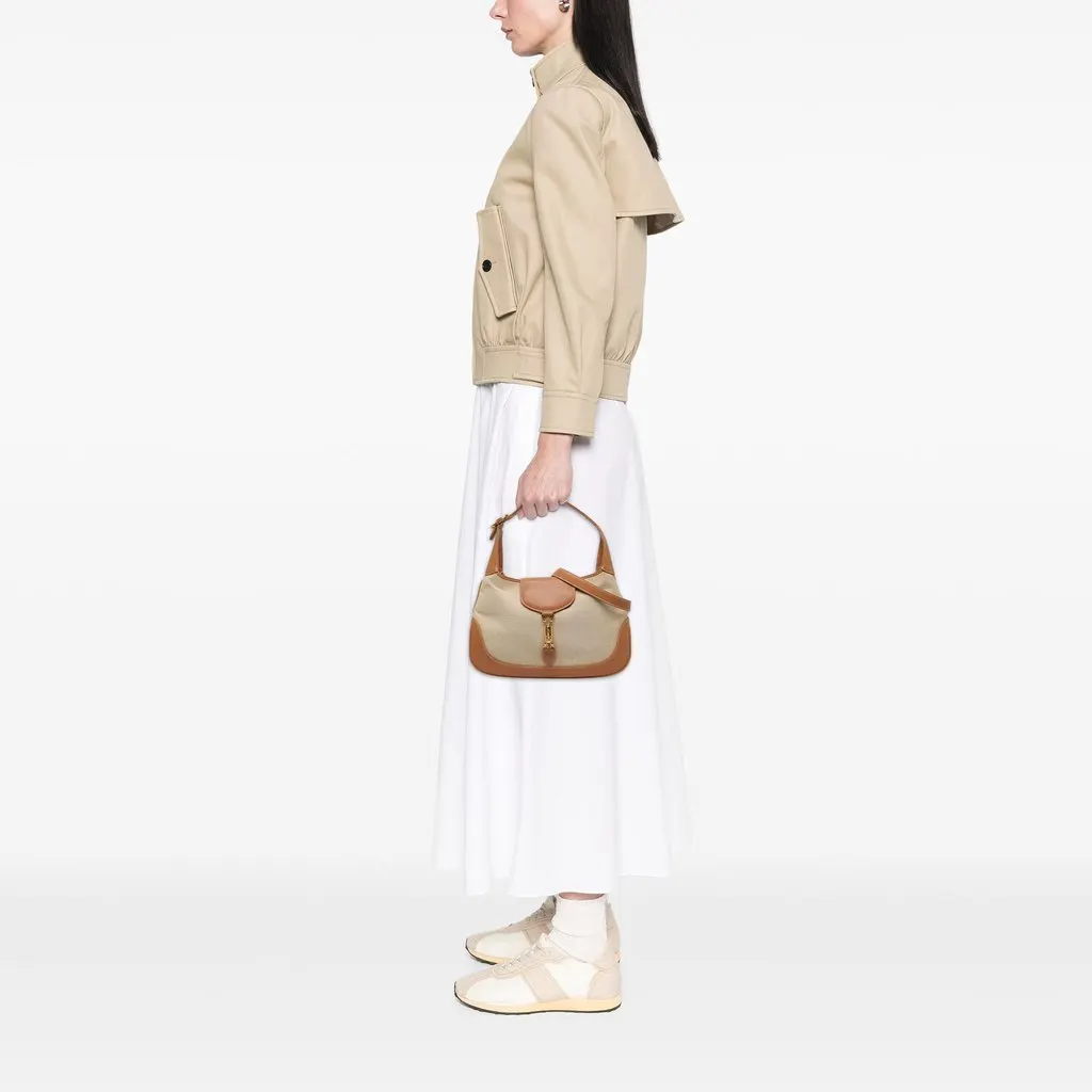 Gucci Medium Canvas Jackie 1961 Crossbody Beige Canvas Very good - Box View