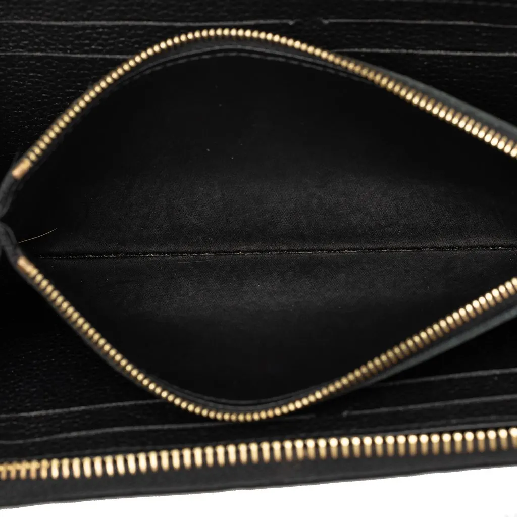 Louis Vuitton Monogram Empreinte Clemence Wallet Black Leather Very good - Model View