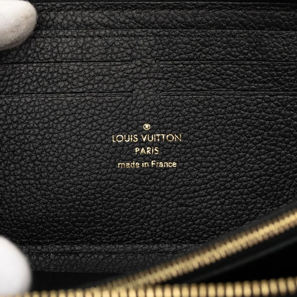 Louis Vuitton Monogram Empreinte Clemence Wallet Black Leather Very good - Box View