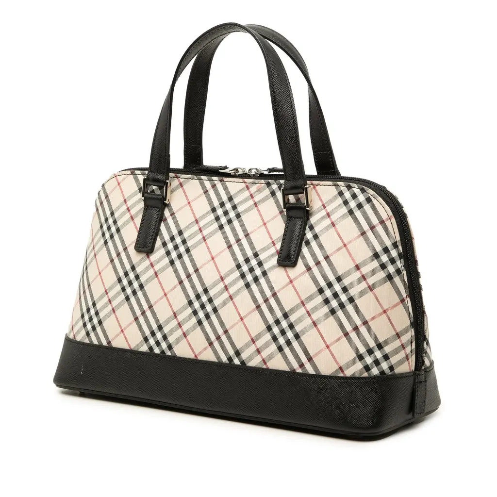 Burberry Nova Check Canvas Handbag Beige Canvas Very good - Back View