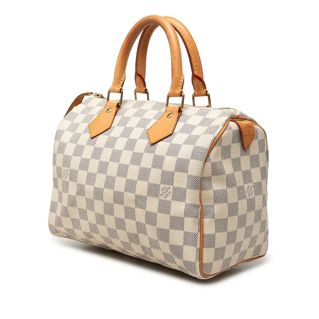 Louis Vuitton Damier Azur Speedy 25 White Canvas Very good - Back View