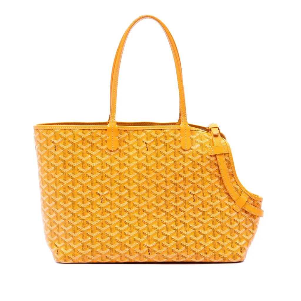 Goyard Goyardine Chien Gris Pet Carrier Yellow Very good - Front View