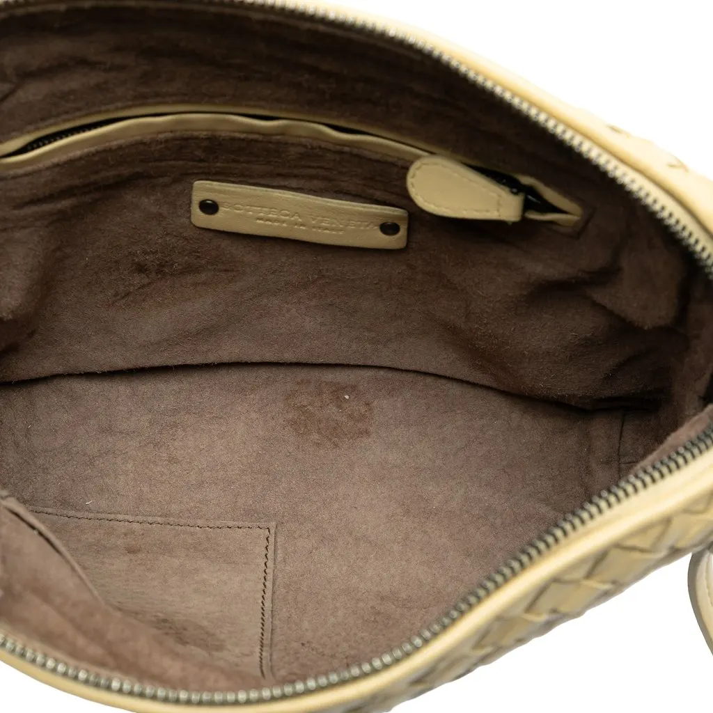 Bottega Veneta Nappa Intrecciato Nodini Crossbody Yellow Leather Good - Model View