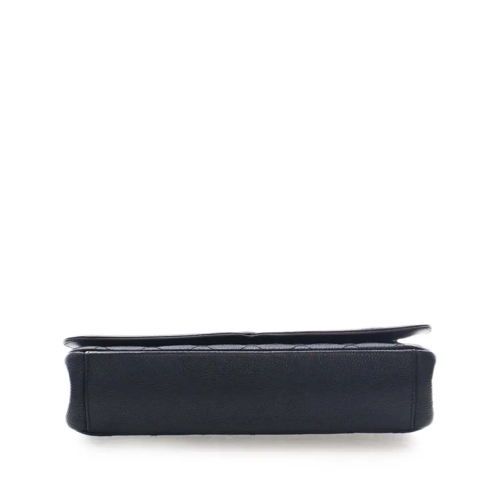 Chanel Medium Quilted Caviar CC Filigree Flap Black Leather Very good - Box View