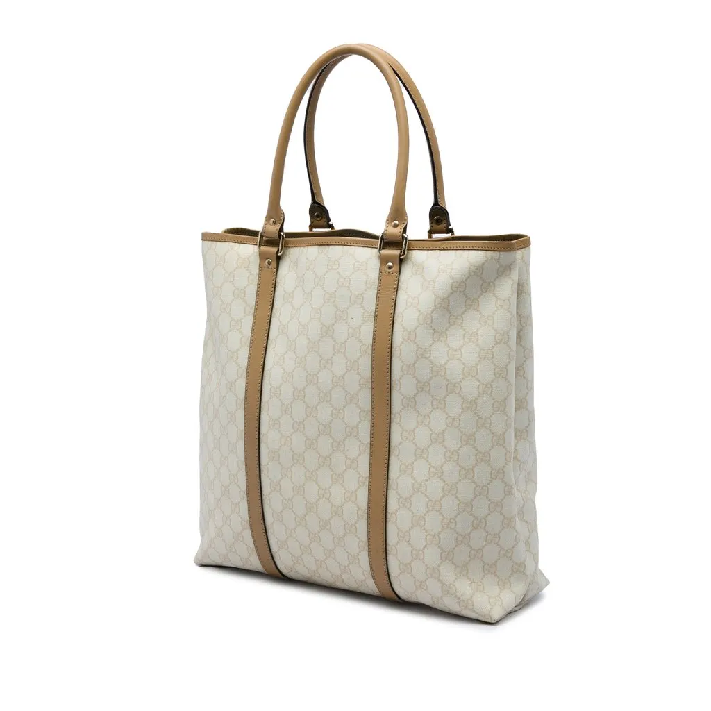 Gucci GG Supreme Joy Vertical Tote Brown Canvas Very good - Back View
