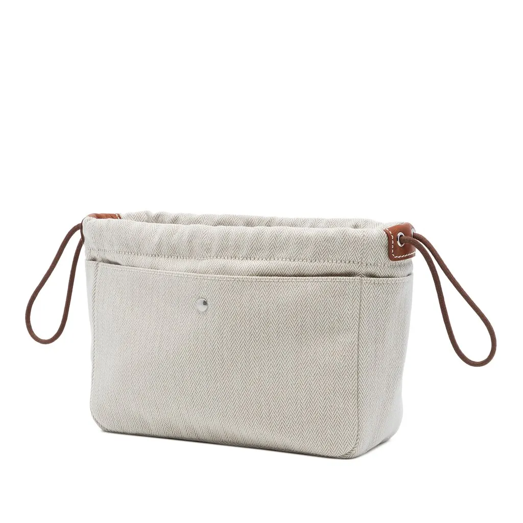 Hermès Canvas and Barenia Fourbi Pouch 20 Brown Very good - Back View