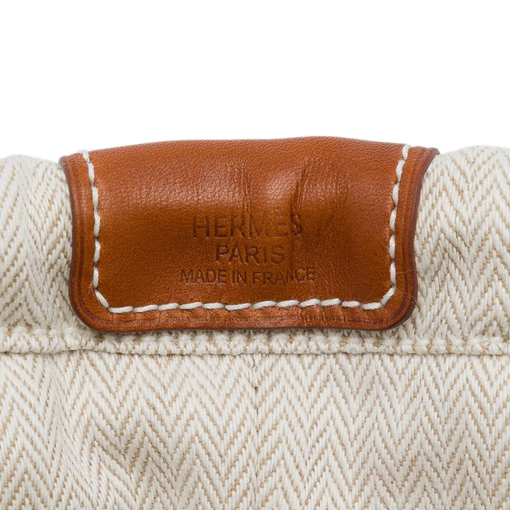 Hermès Canvas and Barenia Fourbi Pouch 20 Brown Very good - Box View