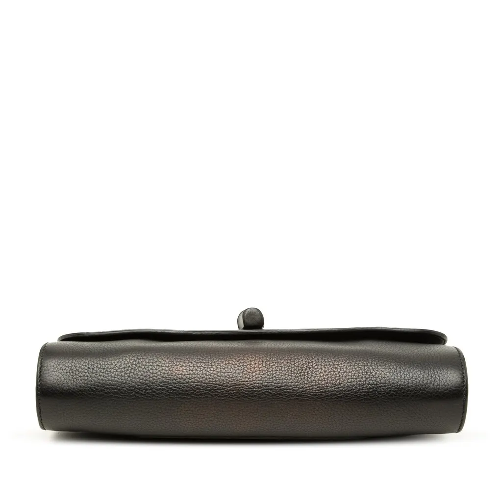 Gucci Calfskin Bamboo Daily Clutch Black Leather Very good - Inside View