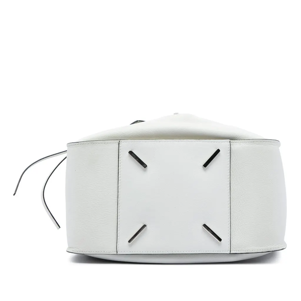 LOEWE Small Grained Calfskin Hammock Bag White Leather Very good - Inside View