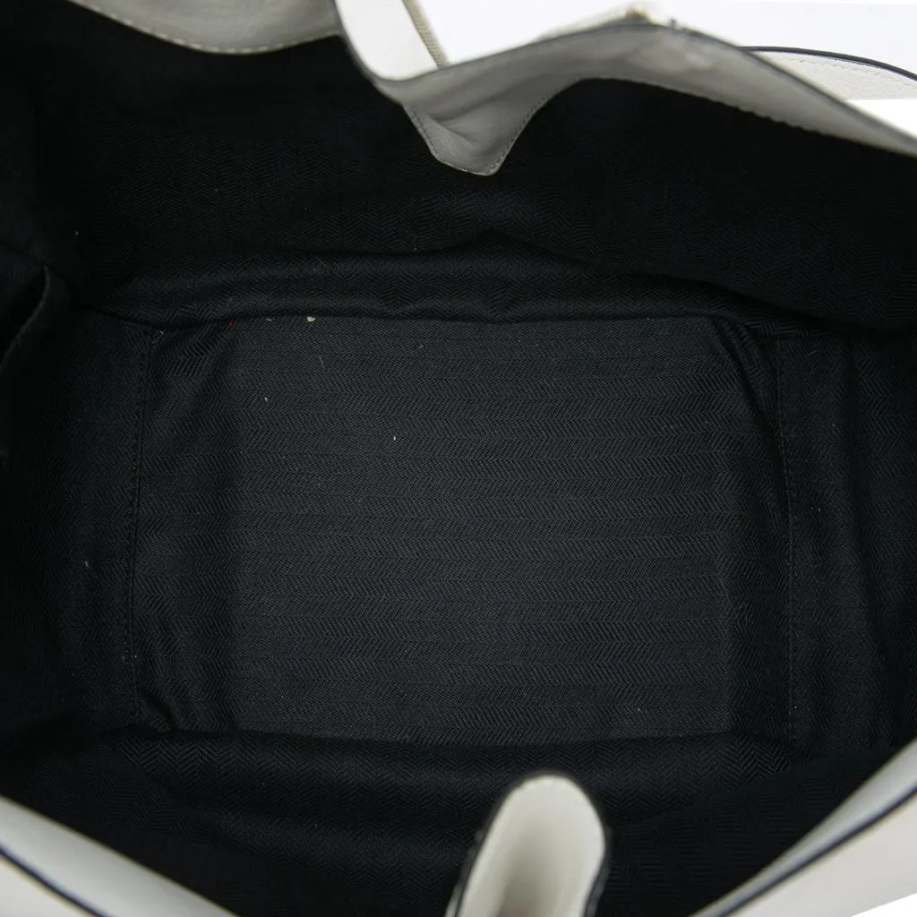 LOEWE Small Grained Calfskin Hammock Bag White Leather Very good - Model View