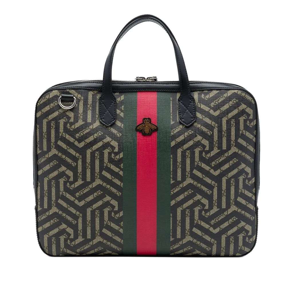 Gucci GG Supreme Caleido Web Briefcase