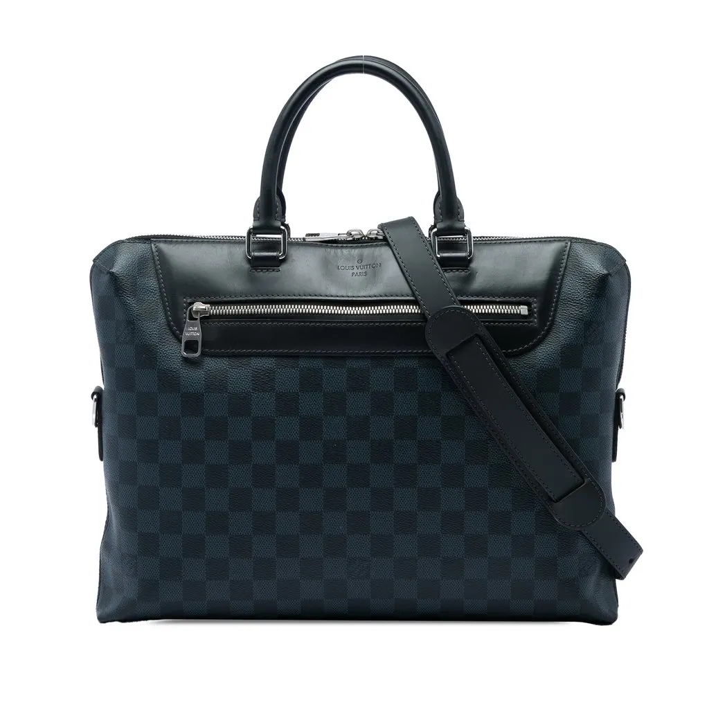 Louis Vuitton Damier Cobalt Porte Documents Jour Blue Canvas Very good - Front View