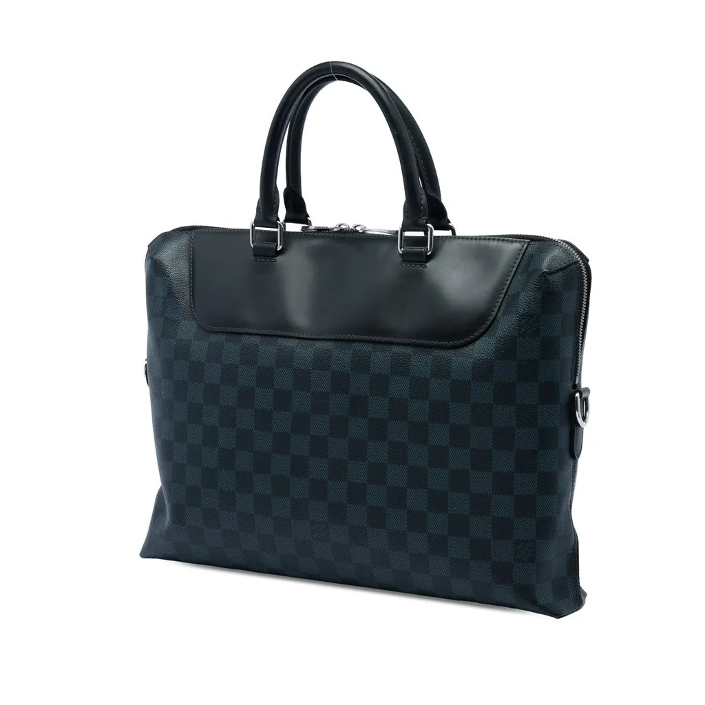 Louis Vuitton Damier Cobalt Porte Documents Jour Blue Canvas Very good - Back View
