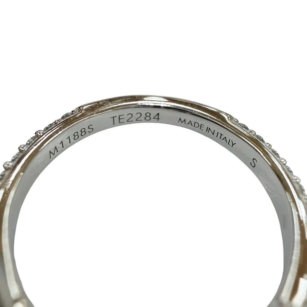 Louis Vuitton Palladium Plated and Strass LV Iconic Ring Metal Silver Metal Very good - Box View