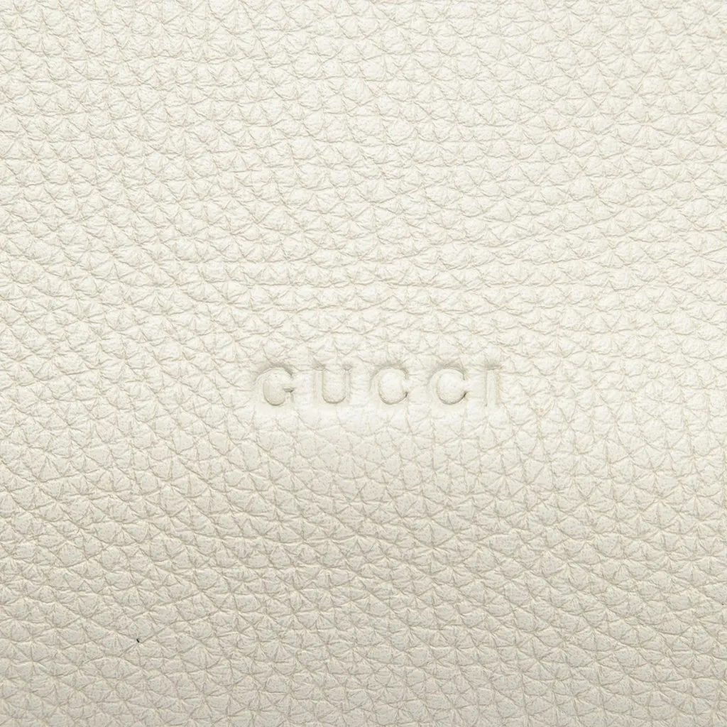 Gucci Medium Calfskin Bamboo Daily Satchel White Leather Very good - Box View
