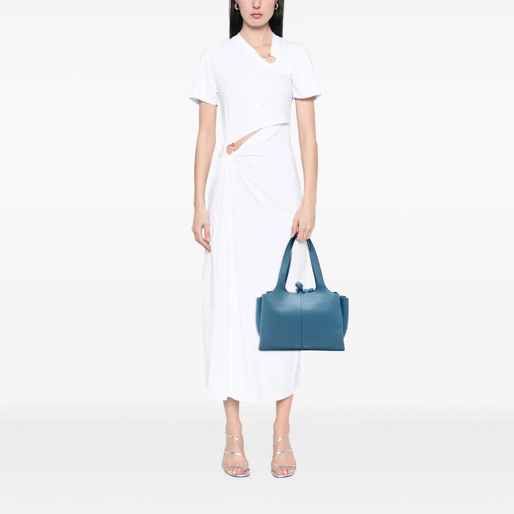Celine Small Leather Trifold Tote Blue Leather Good - Box View