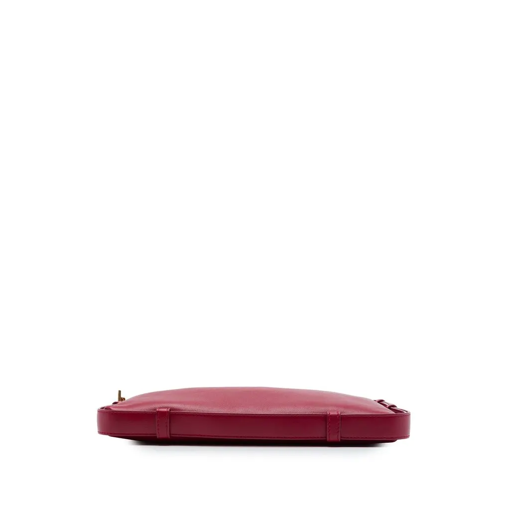 Bottega Veneta Calfskin Cradle Handbag Red Leather Very good - Inside View