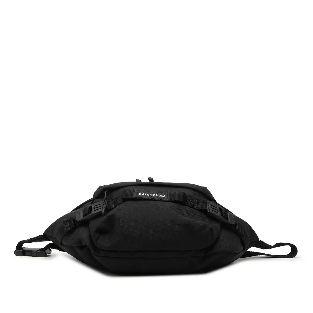 Balenciaga Large Nylon Army Belt Bag Black Polyamide Good - Inside View