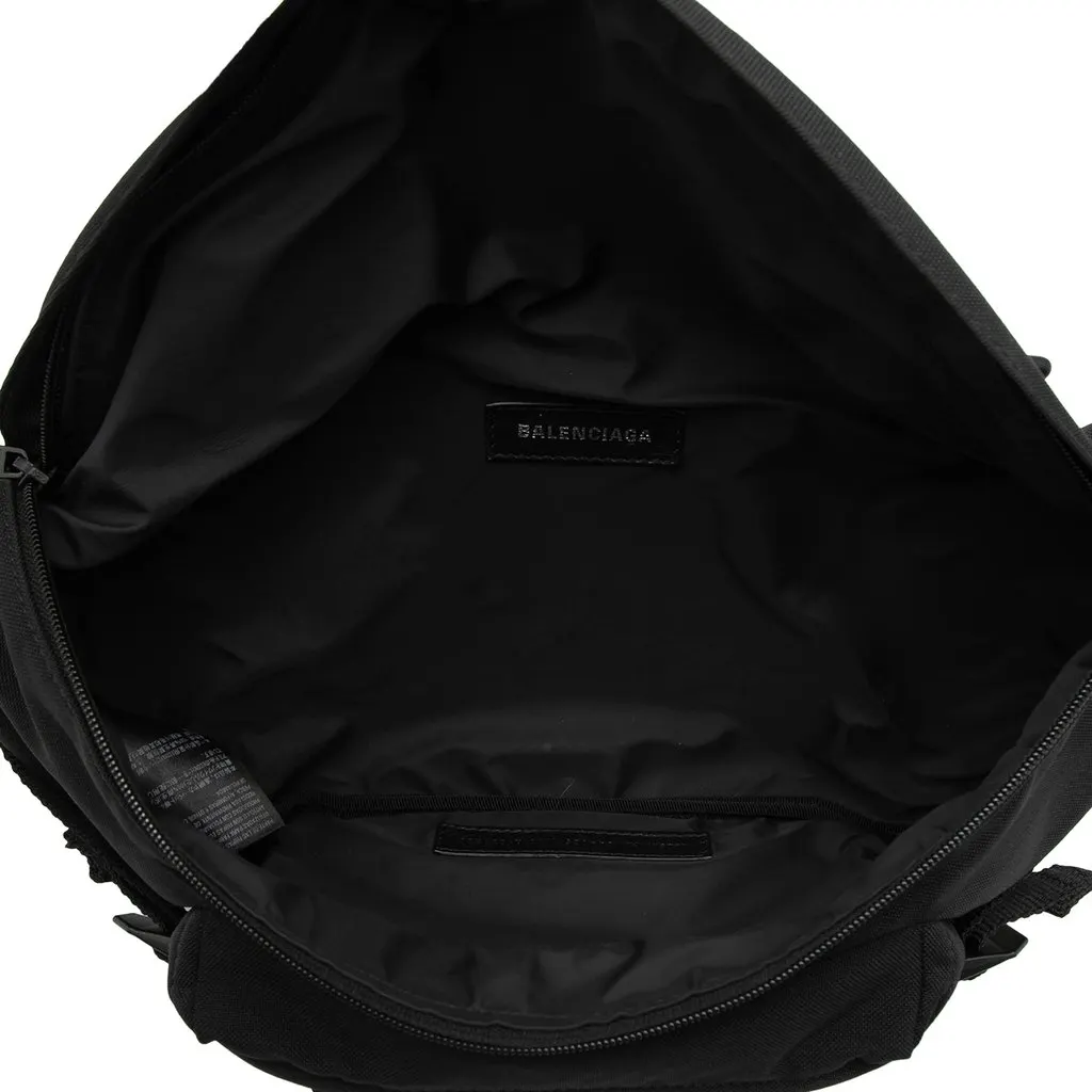 Balenciaga Large Nylon Army Belt Bag Black Polyamide Good - Model View