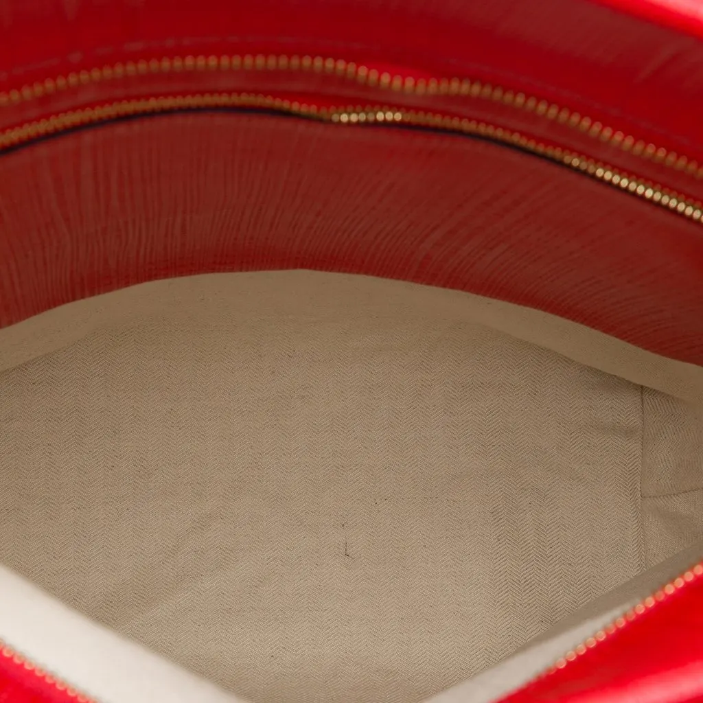 LOEWE Anagram Leather Shopper Tote Red Leather Very good - Model View