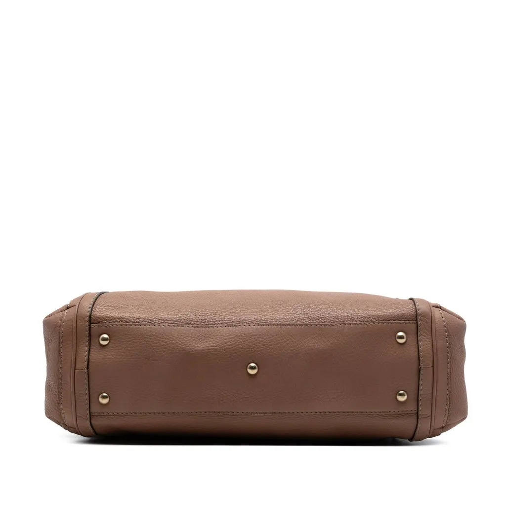Gucci Calfskin Bella Convertible Tote Brown Leather Very good - Inside View