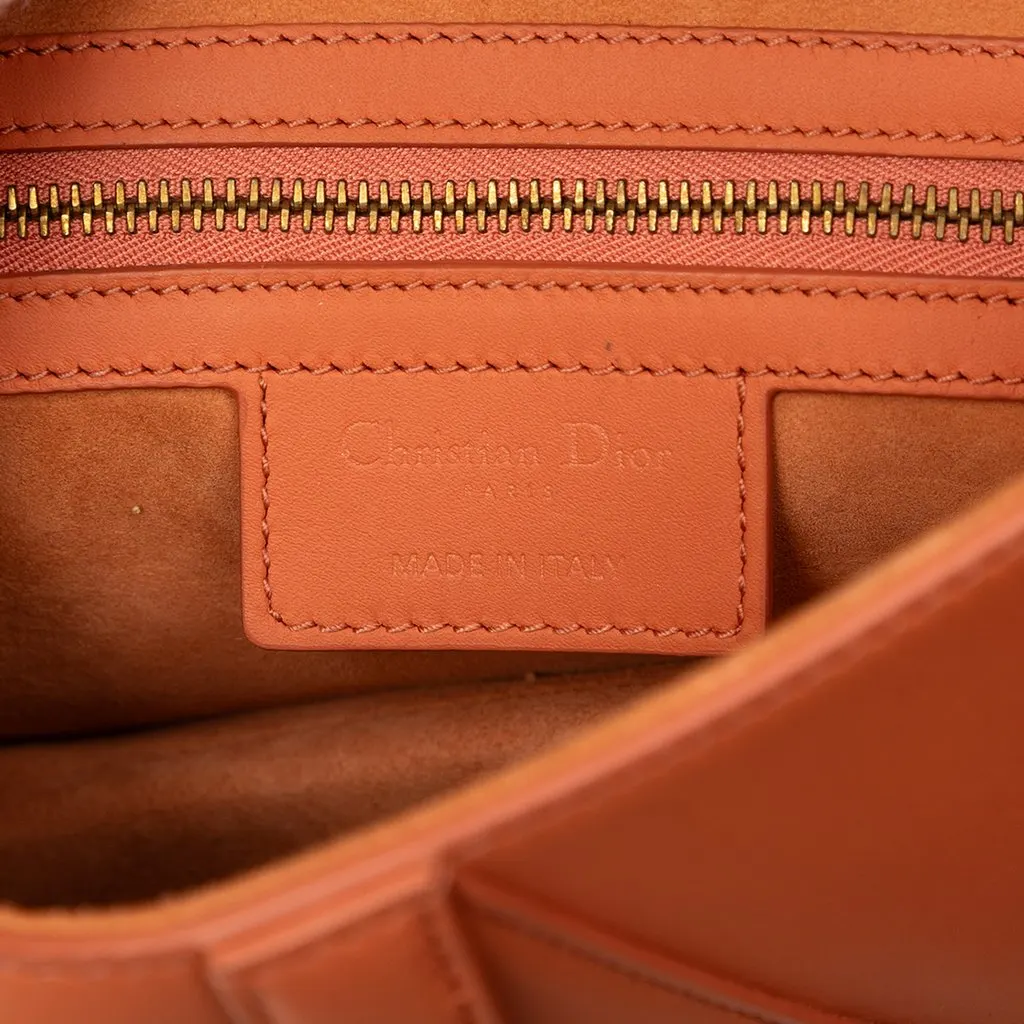 Dior Ultra Matte Calfskin Saddle Bag Orange Leather Very good - Box View