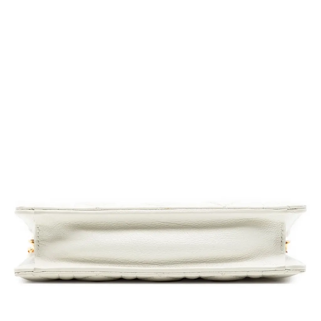 Dior Supple Cannage Calfskin Caro Every Dior Pouch White Leather Very good - Inside View