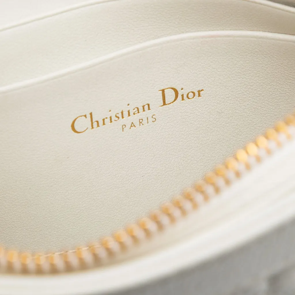 Dior Supple Cannage Calfskin Caro Every Dior Pouch White Leather Very good - Box View