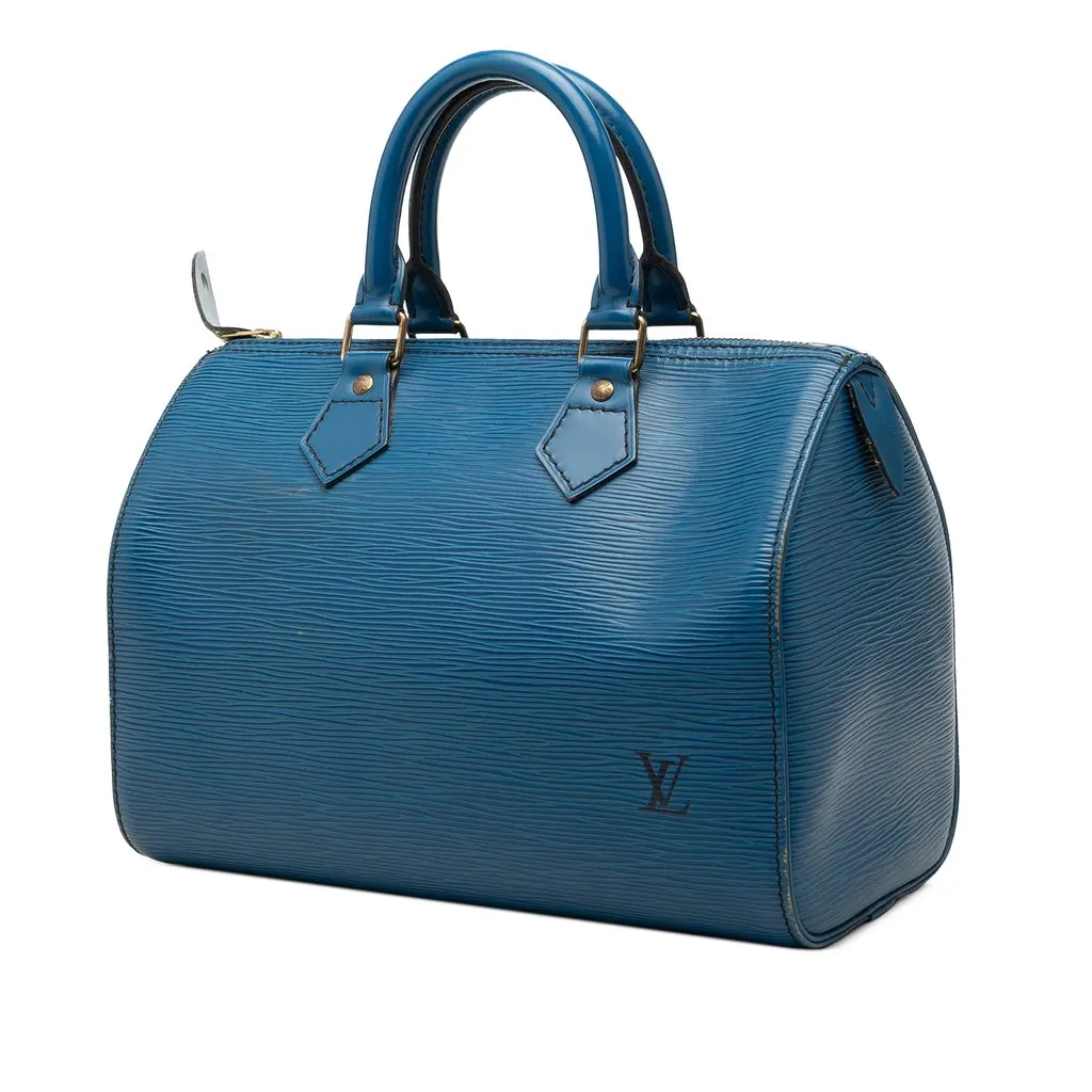 Louis Vuitton Epi Speedy 25 Blue Leather Very good - Back View