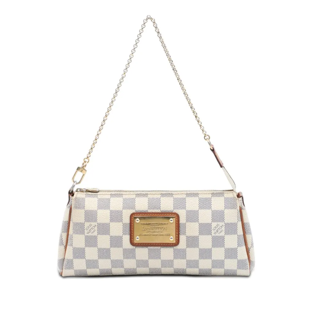 Louis Vuitton Damier Azur Eva White Canvas Good - Front View