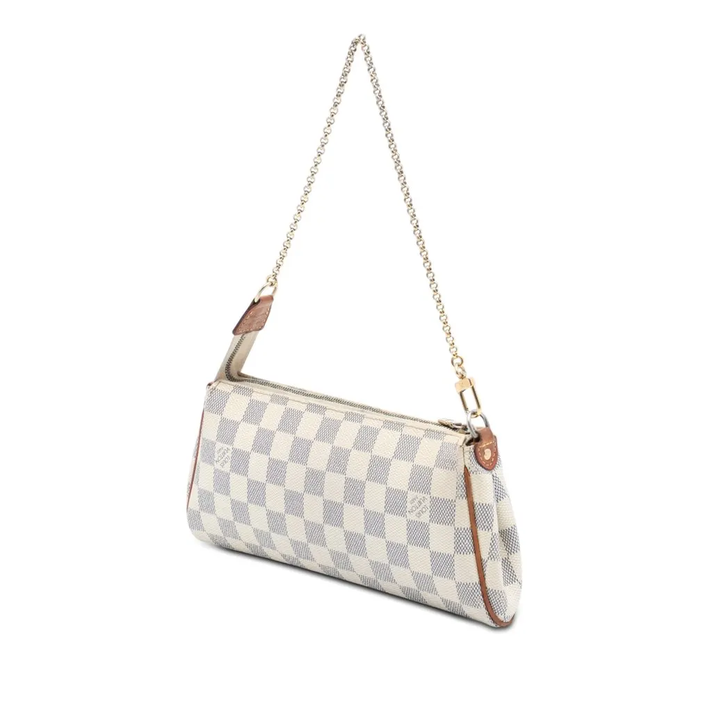 Louis Vuitton Damier Azur Eva White Canvas Good - Back View