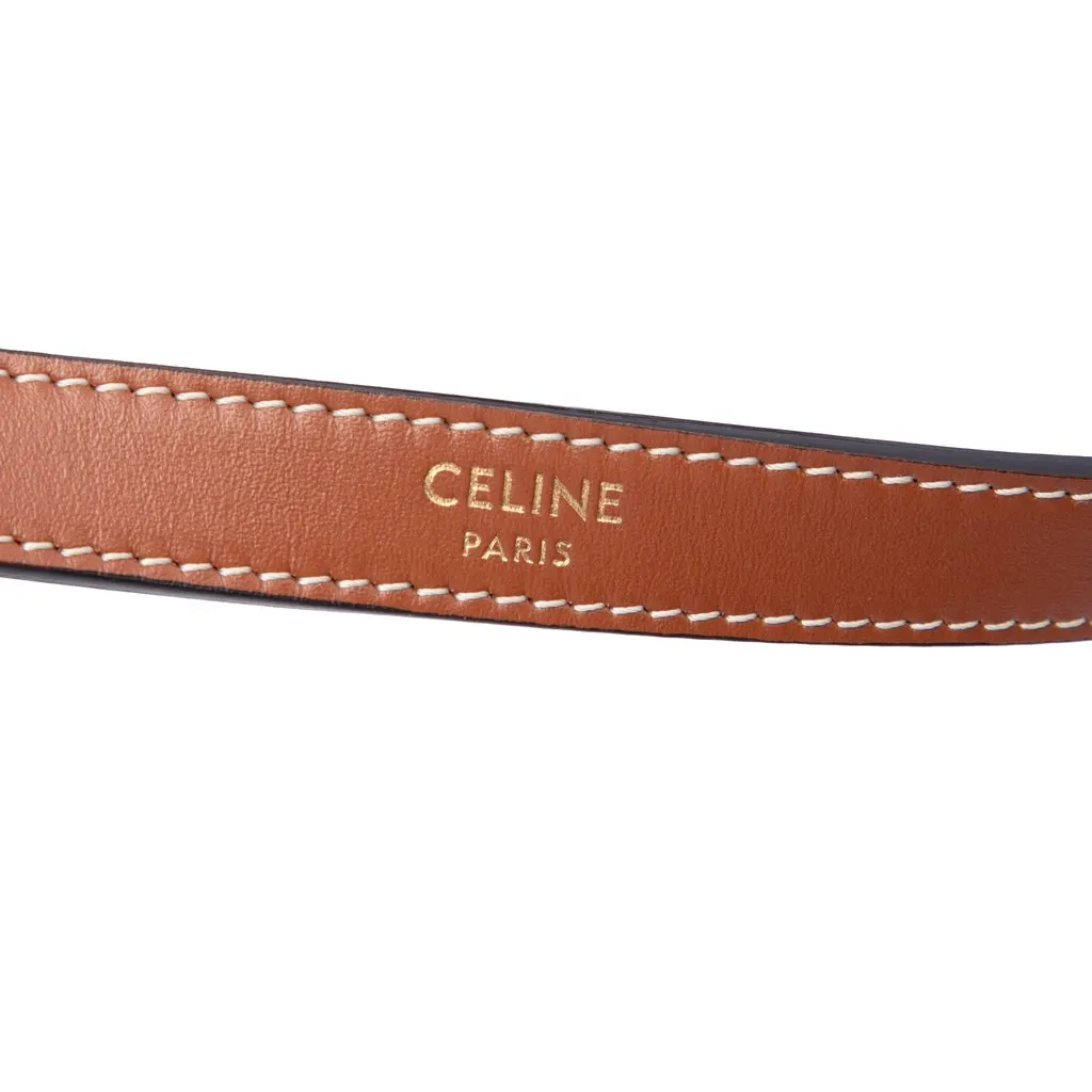 Celine Mini Triomphe Coated Canvas Ava Shoulder Bag Brown Canvas Very good - Box View