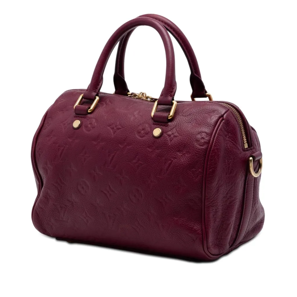 Louis Vuitton Monogram Empreinte Speedy Bandouliere 25 Red Leather Very good - Back View