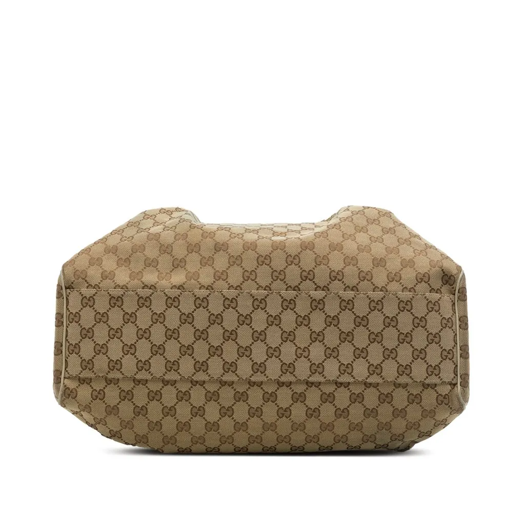 Gucci Large GG Canvas Sukey Tote Beige Canvas Good - Inside View