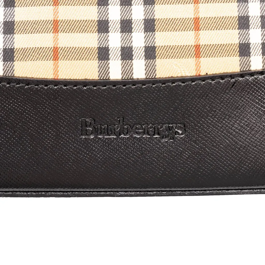 Burberry Haymarket Check Canvas Tote Beige Canvas Good - Box View