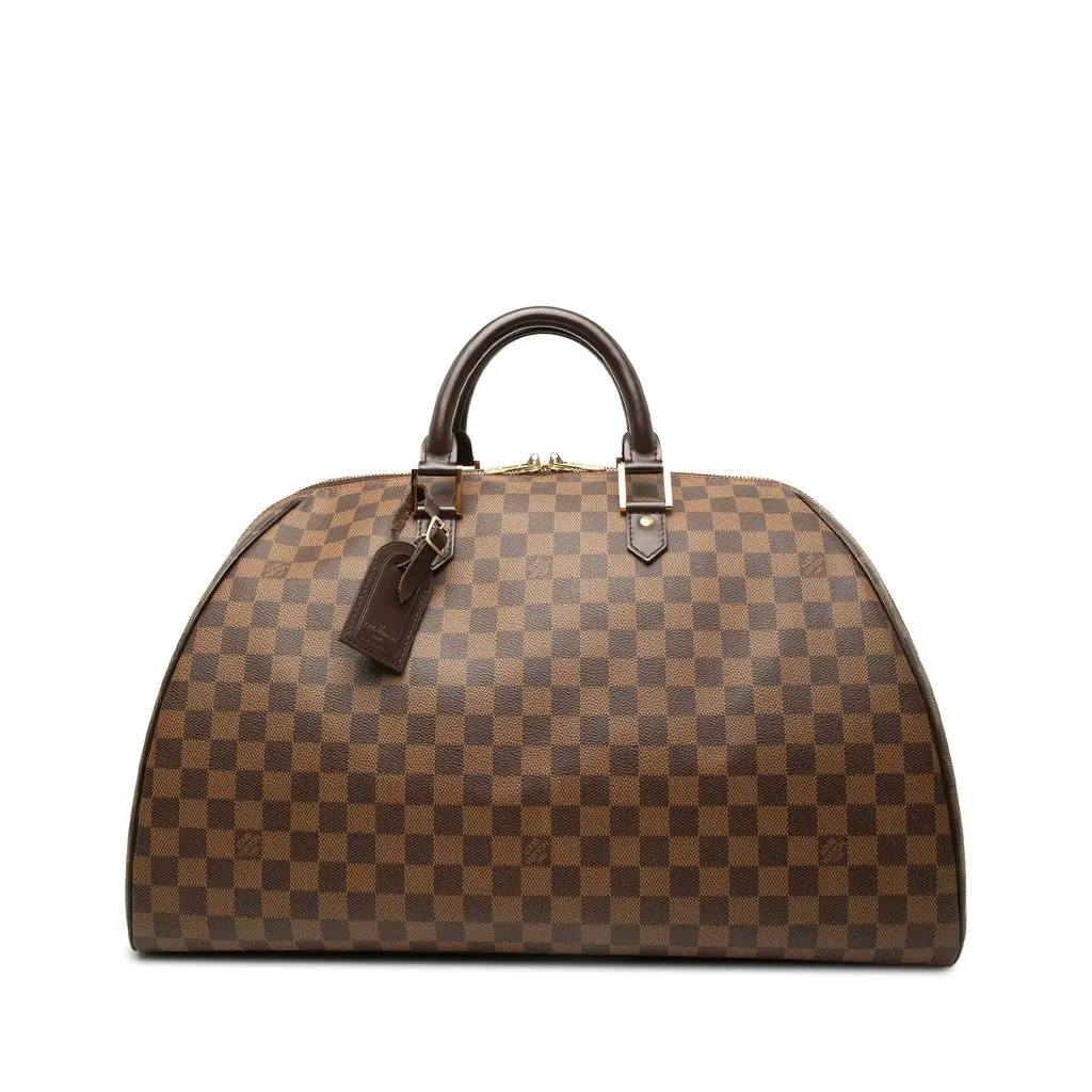 Louis Vuitton Damier Ebene Ribera GM Brown Canvas Good - Front View