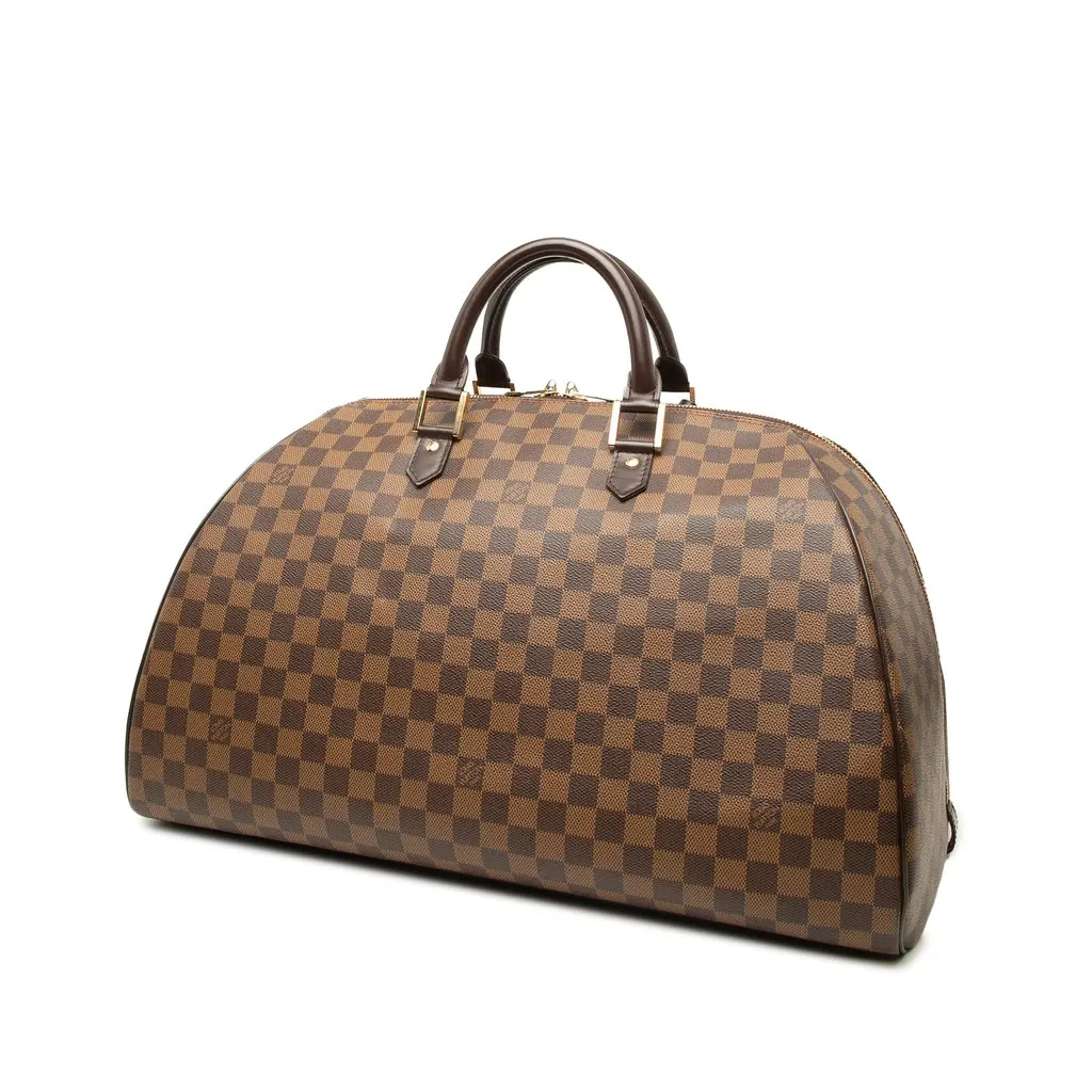 Louis Vuitton Damier Ebene Ribera GM Brown Canvas Good - Back View