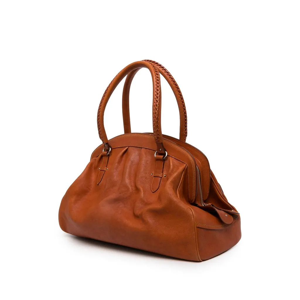 Dior Large Calfskin My Dior Pockets Frame Handbag Brown Leather Very good - Back View