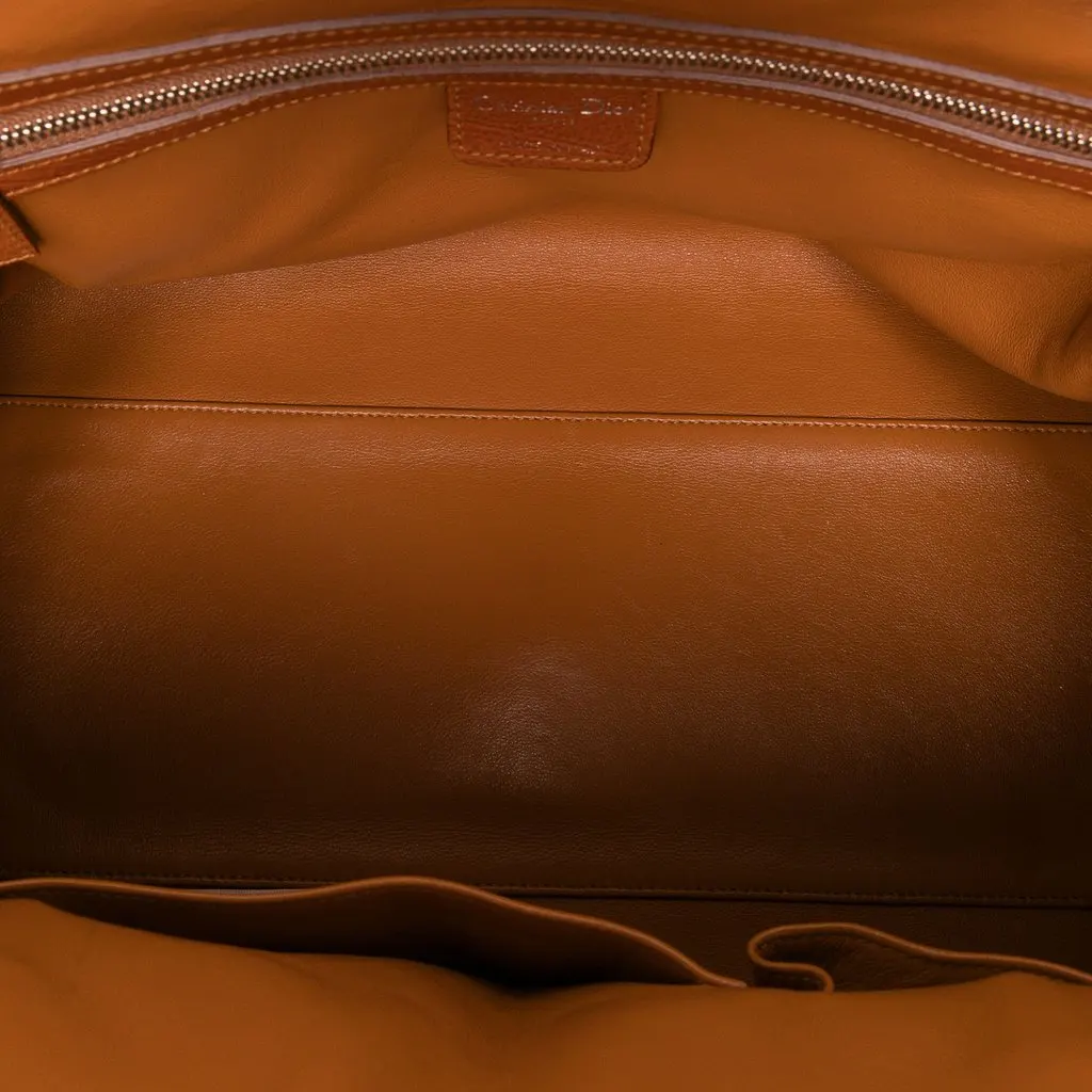 Dior Large Calfskin My Dior Pockets Frame Handbag Brown Leather Very good - Model View