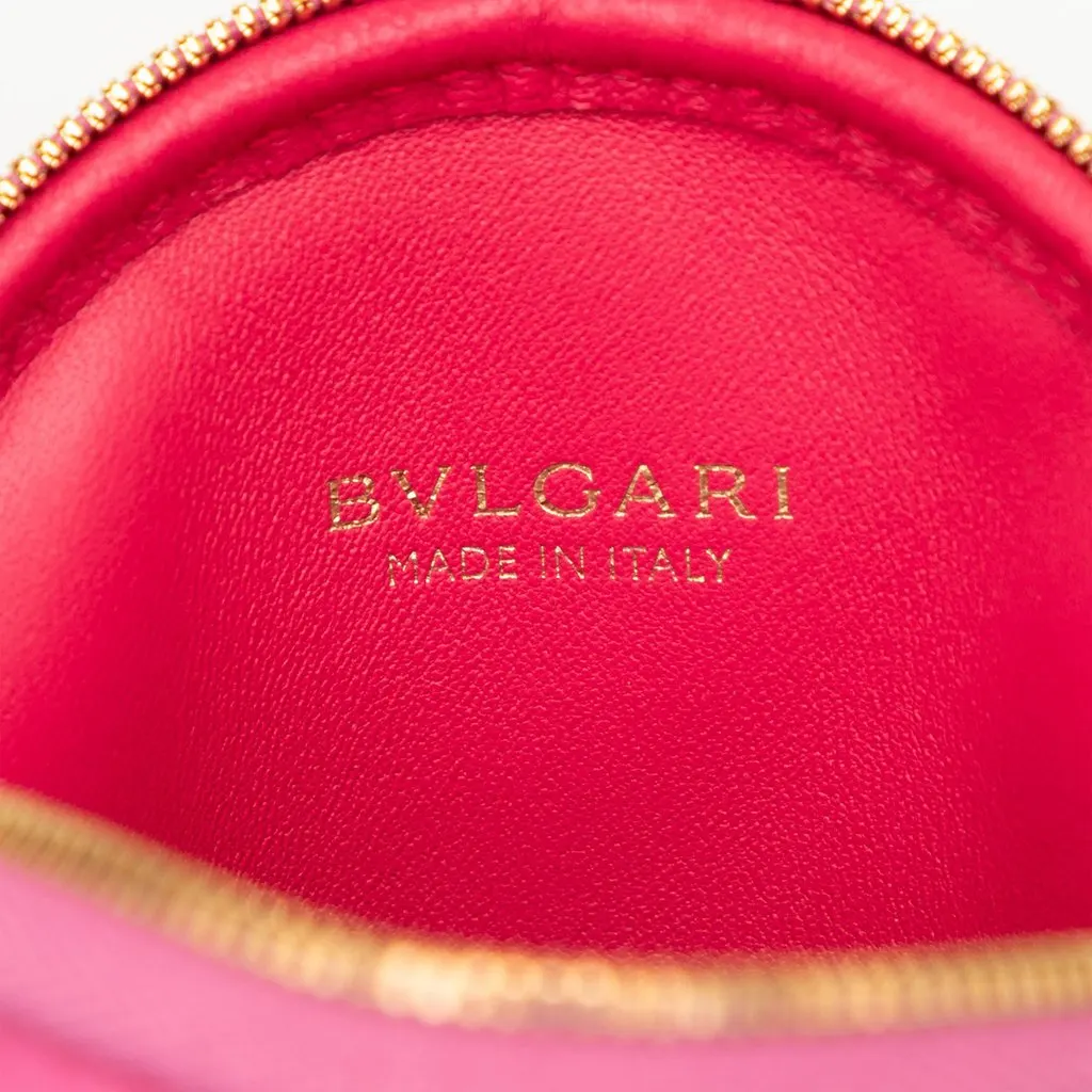 Bvlgari Leather Serpenti Cabochon Round Crossbody Pink Leather Very good - Box View