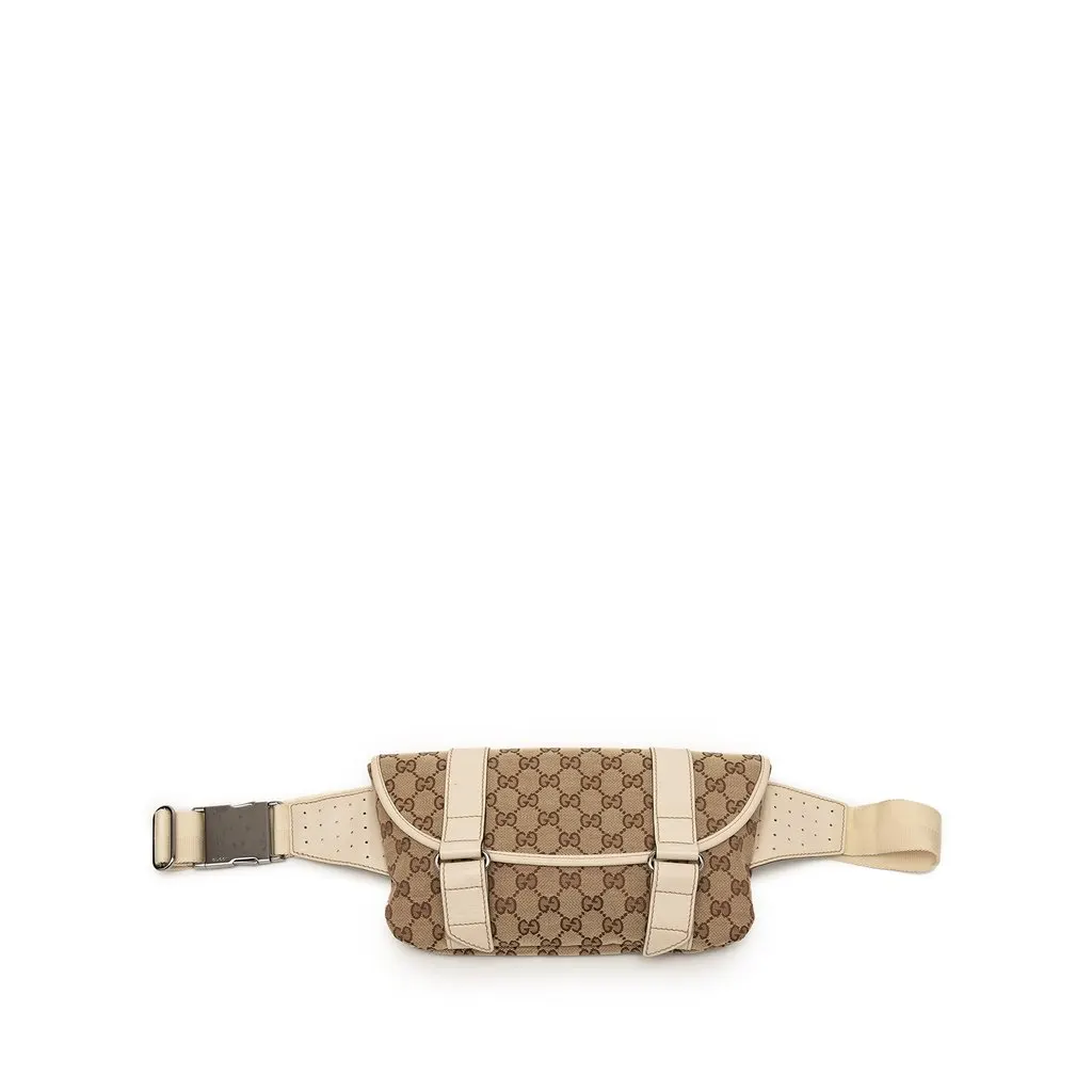 Gucci GG Canvas Belt Bag Beige Very good - Front View