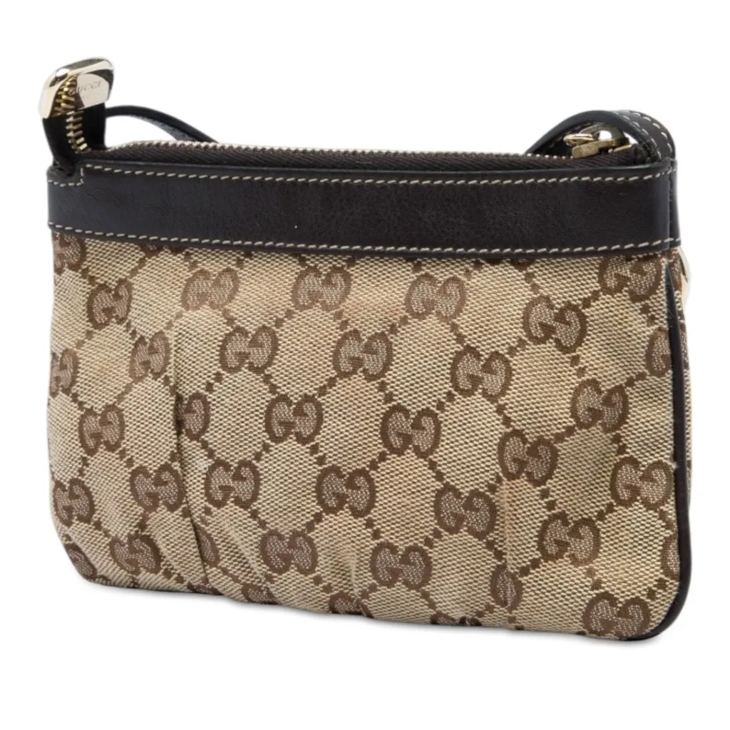 Gucci GG Canvas Crossbody Beige Canvas Good - Back View